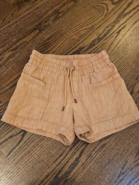 Athleta Cabo Linen Textured Shorts